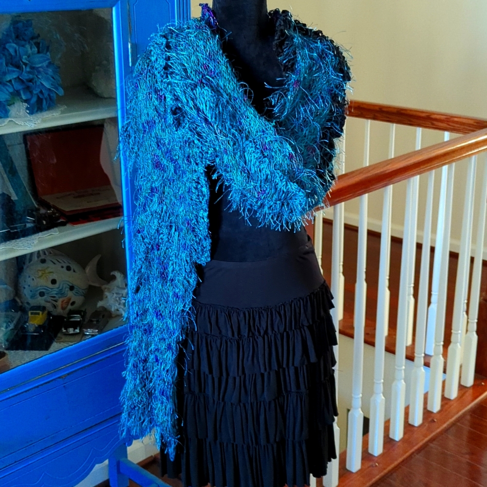 Fun turquoise blue scarf!